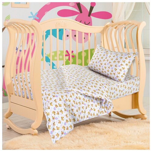 фото Детское постельное белье мишутка, трикотаж, ясельный артпостель