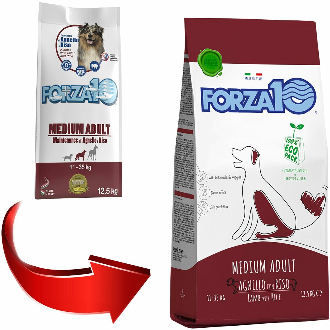 Forza 10 корм для взрослых собак средних и крупных пород, ягненок и рис (12,5 кг) - фото №9