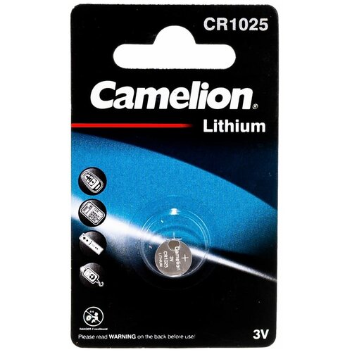 Элемент питания Camelion CR1025-BP1 CR1025 BL1, 1шт батарейки литиевые camelion тип cr1620 3в 1 шт