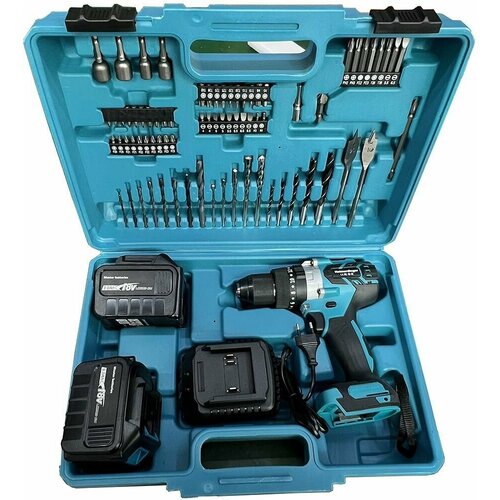 Мощная аккумуляторная бесщеточная ударная дрель Heimerdinger LB176S 18 В 13 мм с двумя батареями 90 Ач и сверлами 1680000₽