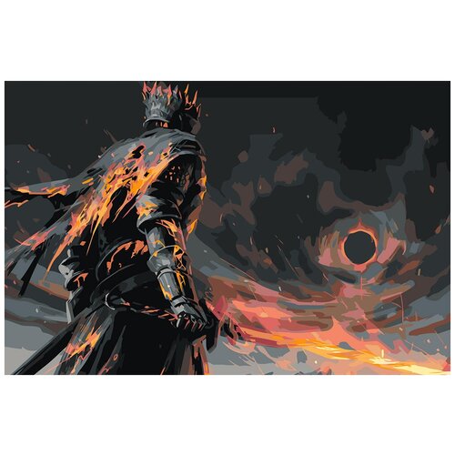 Картина по номерам Dark Souls Дарк Соулс: Душа пепла, Раскраска 40x60 см, Игры картина по номерам dark souls дарк соулс хранительница огня раскраска 40x60 см игры