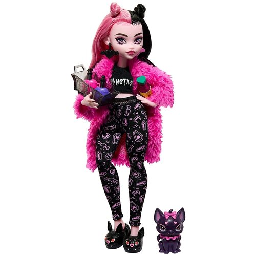 кукла монстер хай венера макфлайтреп бейсик с питомцем monster high basic venus mcflytrap first wave Кукла Монстер Хай Дракулаура с питомцем пижамная вечеринка третье поколение, Monster High Draculaura Creepover party G3