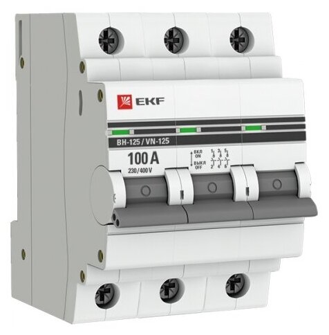 EKF PROxima Выключатель нагрузки 3P 100А ВН-125 SL125-3-100-pro (68 шт.)