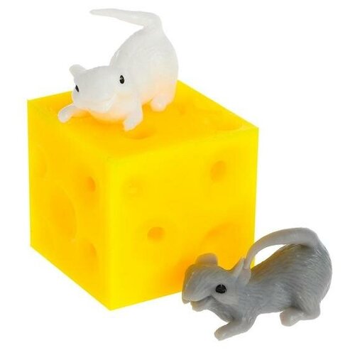 Мялка Сыр, с мышками игрушка антистресс сыр с мышками