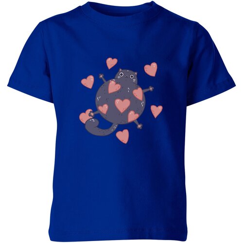 Футболка Us Basic, размер 8, синий мужская футболка мартовский котик в любви 2xl белый