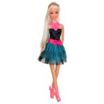 Кукла Toys Lab Ася Блондинка в розово-голубом платье, 28 см, 35074 - изображение