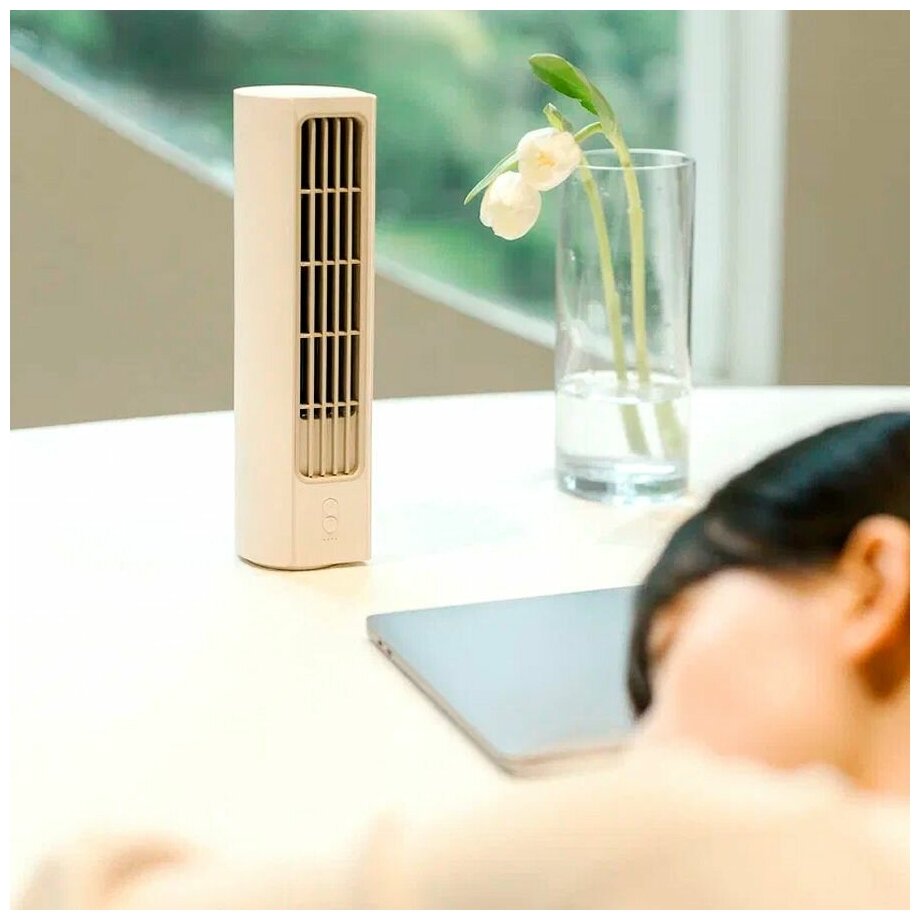 Портативный колонный вентилятор SOLOVE Tower Fan (F9 Beige RUS) - фотография № 3