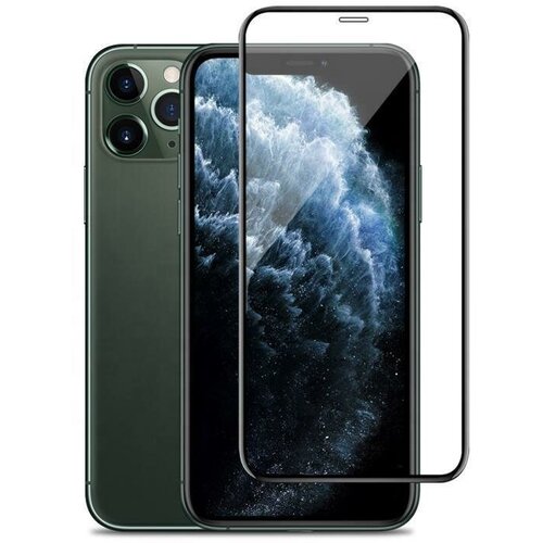 Защитное стекло iPhone Xs Max / iPhone 11Pro Max чёрная рамка / полное покрытие