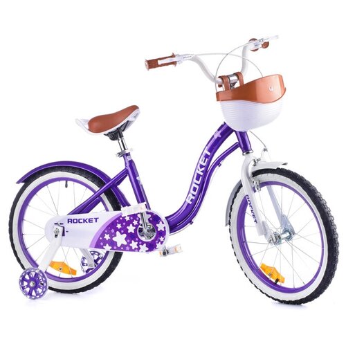 фото Велосипед детский 2-х колесный 18" для детей ростом 125-135 см (6-8 лет) rocket, цвет фиолетовый, модель 2023 года