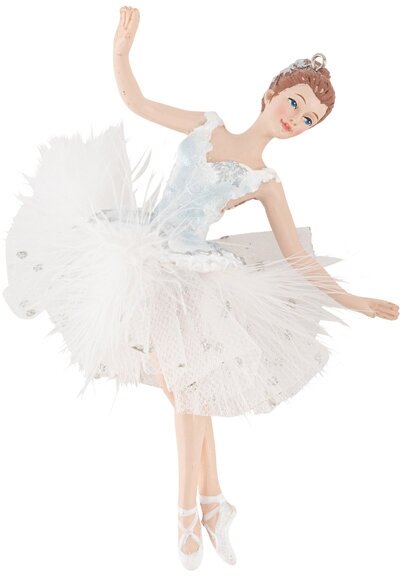 Kurts Adler Елочная игрушка Балерина Одетта - Swan Lake Ballet 14 см, подвеска ZCI3050