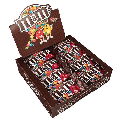 Драже M&M's Milk Chocolate с молочным шоколадом, коробка, 32 шт., 45 г