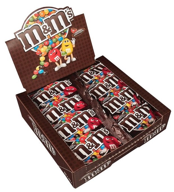 M&M`s конфеты Шоколадный 45г Набор 32шт - фотография № 1