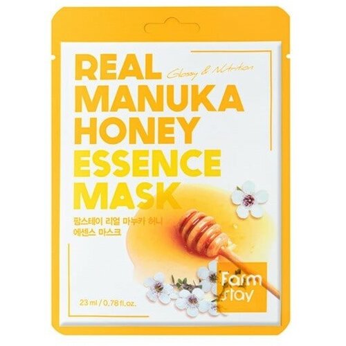 Тканевая маска для лица с экстрактом меда FarmStay Real Manuka Honey Essence Mask, 23 мл, 4 штуки