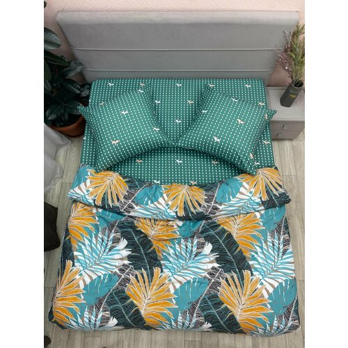 голубой, оранжевый, зеленый