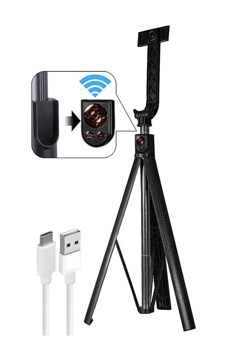 Монопод штатив для телефона Selfie Stick Tripod H220D с bluetooth-пультом