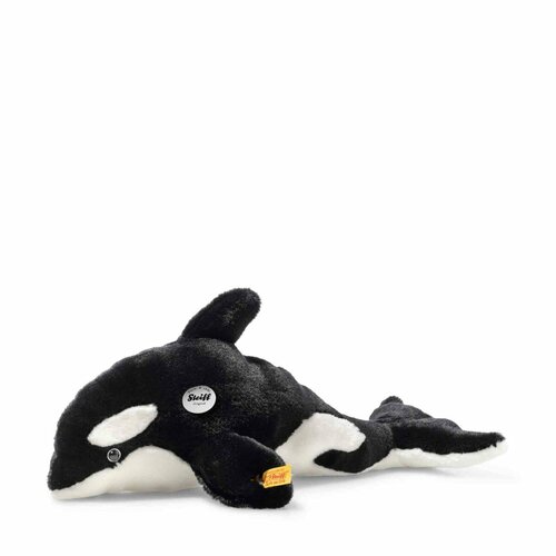 фото Мягкая игрушка steiff ozzie orca with squeaker (штайф касатка оззи с пищалкой 37 см)