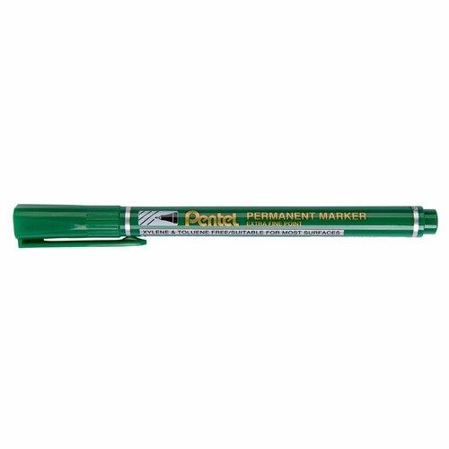 Маркер перманентный Pentel Fine Point, зеленый маркер перманентный зеленый pentel 850 12шт