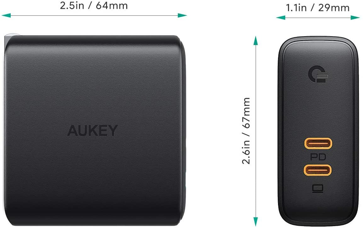 Сетевая зарядка Focus Duo Aukey - фото №10