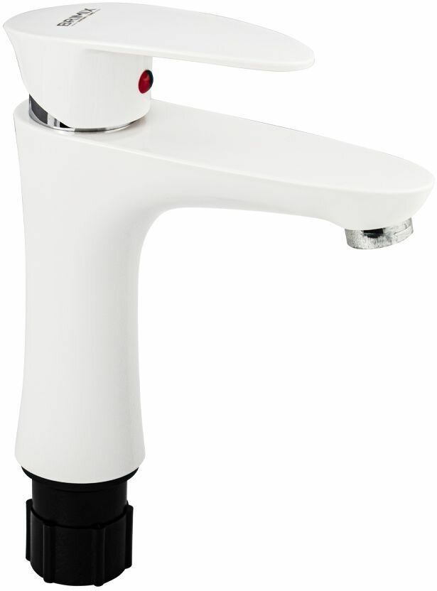 фото Смеситель на раковину, шаровый, из высокопрочного пластика АБС, Белый