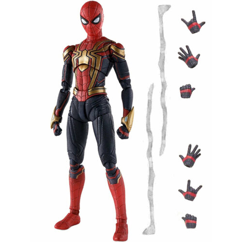 фигурка hot toys spider man no way home spider man Фигурка Человек паук Spider man подвижная паутина сменные кисти 13,5 см