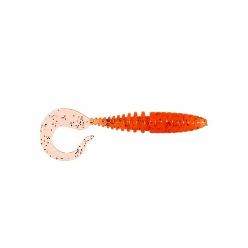 Мягкая приманка для рыбалки ZUB-TWIST 75мм-6шт (цвет 250) морковный с блестками