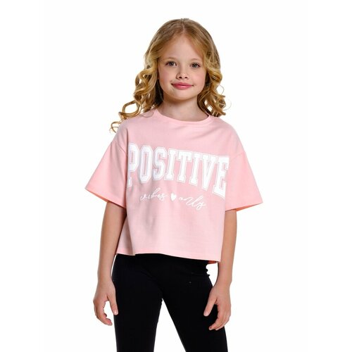фото Футболка mini maxi, размер 128, розовый