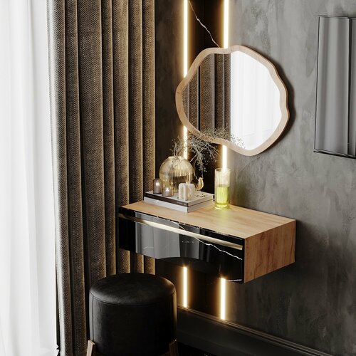 Туалетный столик Амарант с зеркалом, консоль подвесная