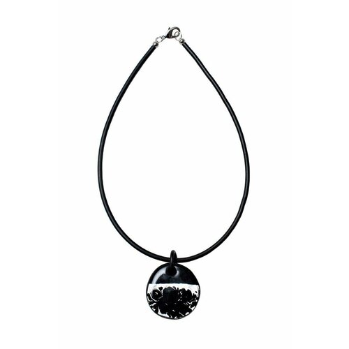 фото Колье divetro, муранское стекло, длина 50 см, черный