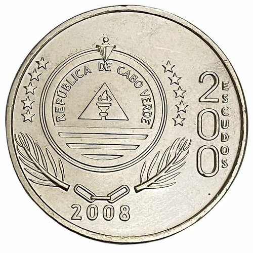 монета кабо верде 10 эскудо escudos 1994 птицы сероголовая альциона halcyon leucocephala q120201 Кабо-Верде 200 эскудо 2008 г. (Вступление в ВТО)