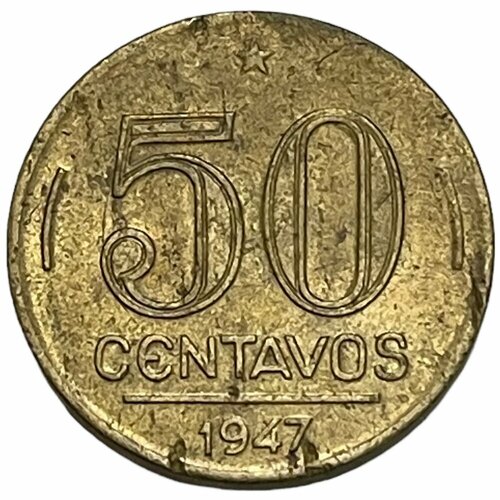 бразилия 50 сентаво 1944 г Бразилия 50 сентаво 1947 г.