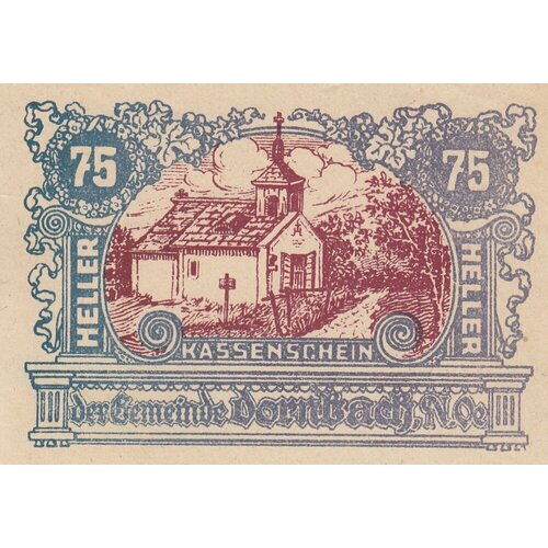 Австрия, Дорнбах 75 геллеров 1914-1921 гг. (№1) австрия франкенбург 30 геллеров 1914 1921 гг 1