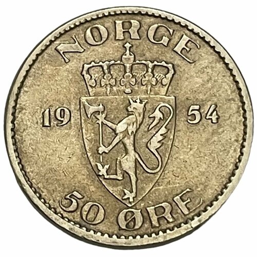 Норвегия 50 эре (оре) 1954 г. 50 эре 1986 норвегия из оборота