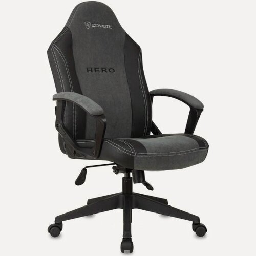 Изображение товара Кресло геймерское Zombie Hero серый текстиль/эко. кожа крестов. пластик