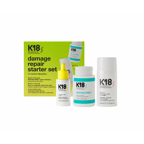 k18 leave in molecular repair hair mask несмываемая маска для молекулярного восстановления волос 50 мл K18 Набор для восстановления поврежденных волос Hair Repair Starter Set