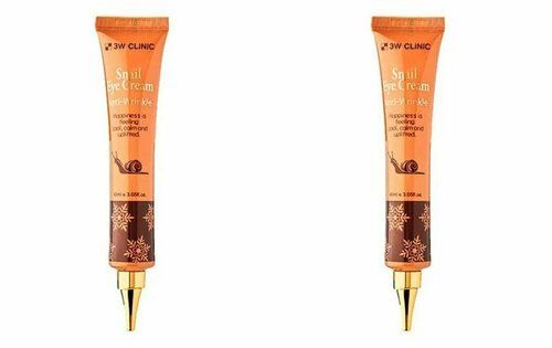 3W Clinic Крем для кожи вокруг глаз с экстрактом муцина улитки SNAIL EYE CREAM, 40 мл - 2 штуки