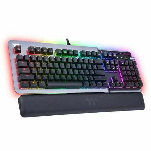 Клавиатура Thermaltake ARGENT K5 RGB Cherry MX Silver, USB, 1.8м, серебристая