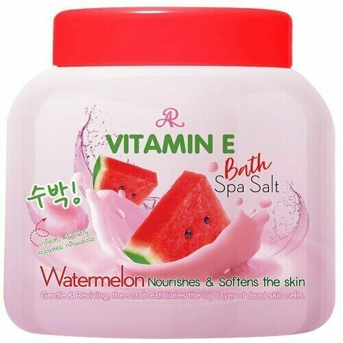 Скраб-соль для тела с витамином Е и арбузом AR Vitamin E Bath Spa Salt Watermelon 300g бокс для салфеток creative bath spa bamboo sbm58br коричневый