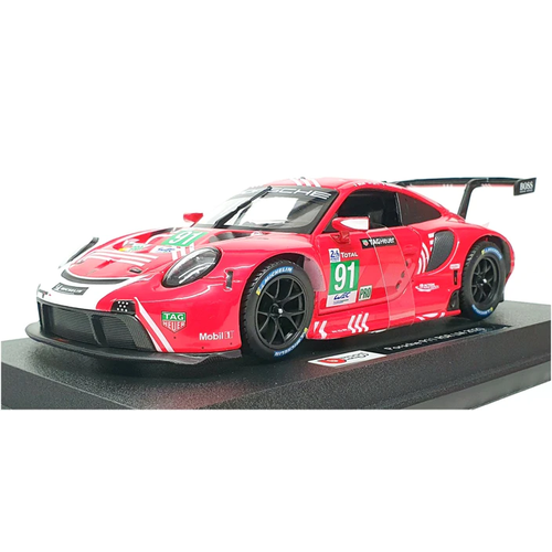 Машинка Bburago металлическая коллекционная 1:24 Porsche 911 Rsr LM 2020 18-28016 bburago гонка porsche 911 rsr gt 1 24 2020