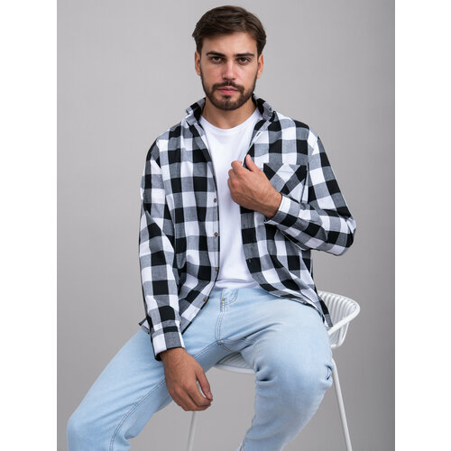 фото Рубашка lukanclan, размер s, белый, черный