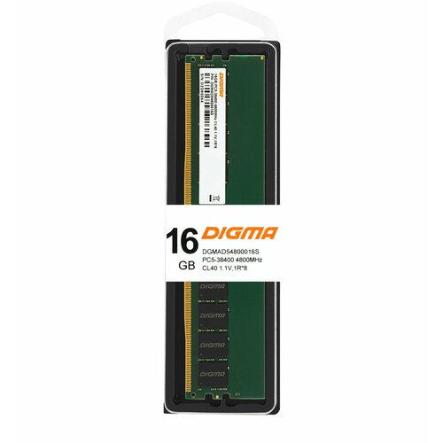 Оперативная память DDR5 Digma 16Gb 4800MHz DIMM (DGMAD54800016S)