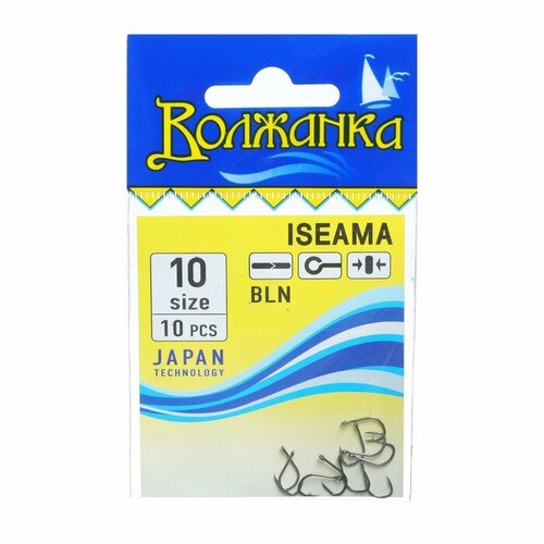 фото Крючки волжанка iseama №10, 10 шт volzhanka