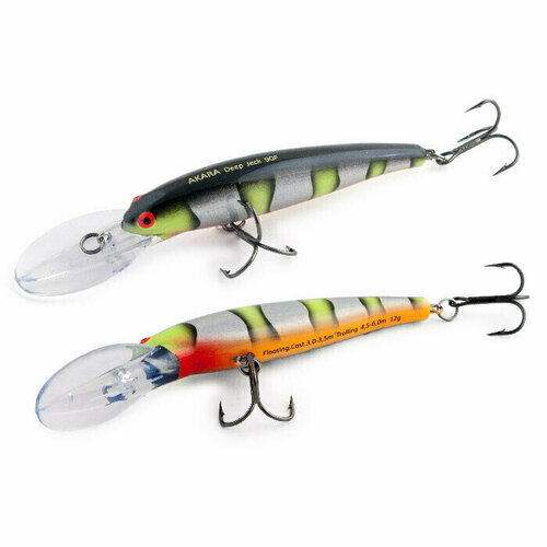 Рыболовная приманка на судака, окуня, щуку Воблер Akara Deep Jeck 90F 90мм. 12г. №A72