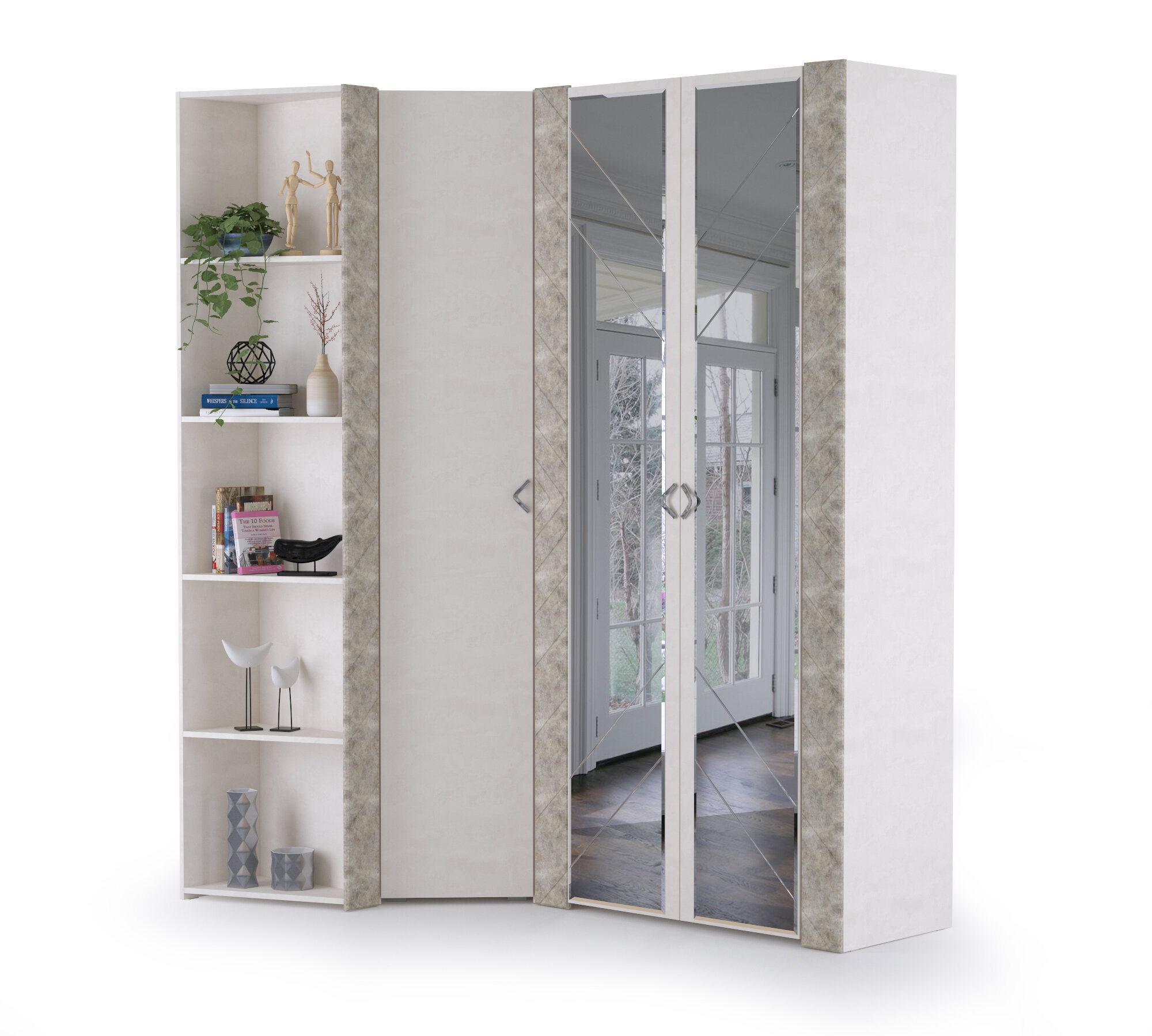 фото Набор шкафов Амели 2 цвет шёлковый камень/бетон чикаго беж