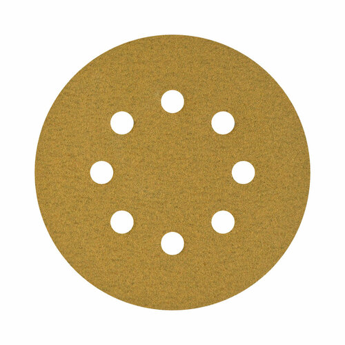 Круг шлифовальный на липучке PAPER GOLD (5 шт; 125 мм; 8 отверстий; P100) NAPOLEON npg5-125-8-100