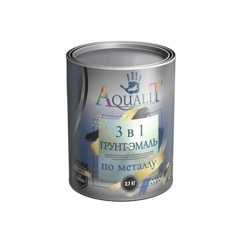 Aqualit Грунт-эмаль 3в1 черная 2,7 кг pvpsz013