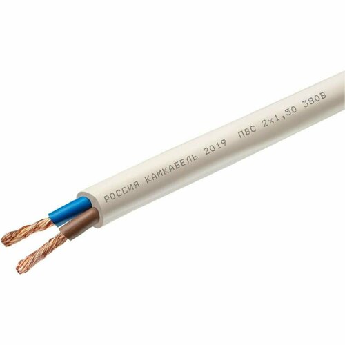 Провод ПВС Камкабель 2x1.5 мм 20 м ГОСТ 231Я920G0000Ъ600020М