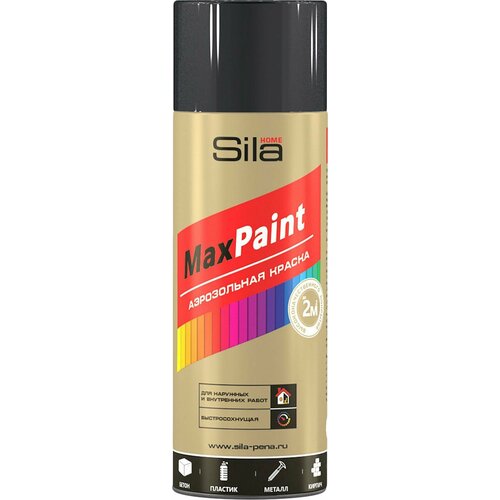 Краска универсальная Sila Home Max Paint глянцевая черная 0,52 л
