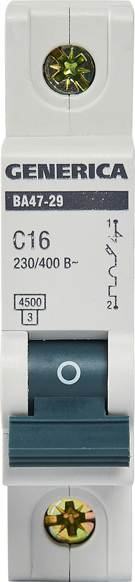 Автоматический выключатель Generica ВА47-29 1Р 16А 4.5КА - фотография № 2