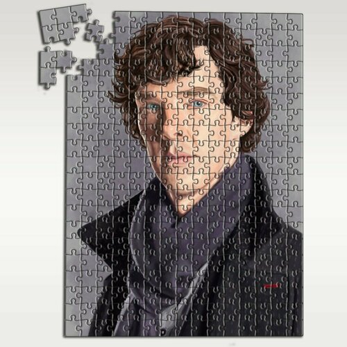 Пазл картонный 39,5х28 см, размер А3, 300 деталей, модель Шерлок Sherlock - 9022 П картина по номерам на холсте шерлок sherlock бенедикт камбербетч 9022 в 30x40