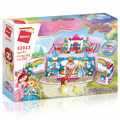 Конструктор QMAN 32013 Принцессы. Комната шкатулка, 301 деталь мультиколор